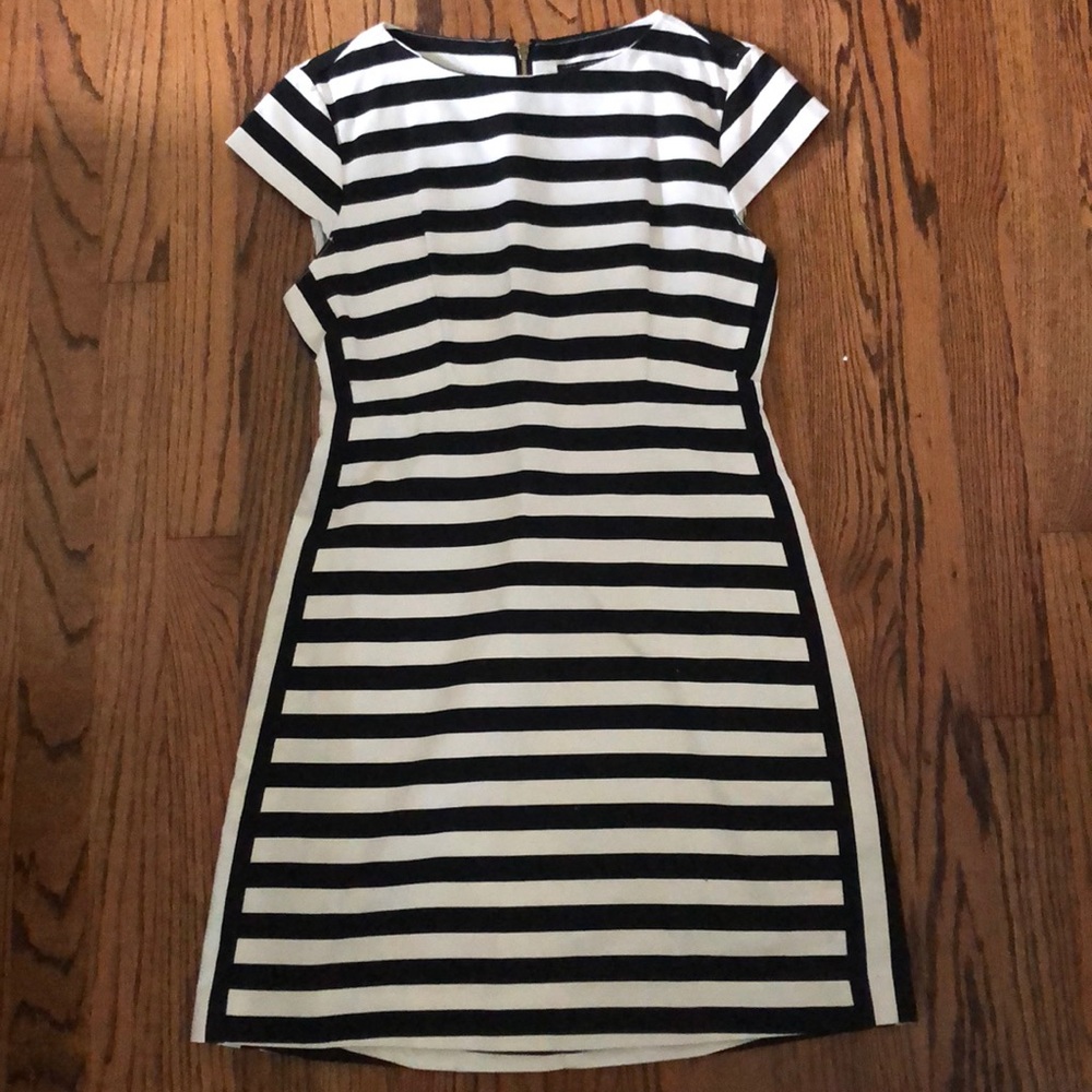 ZARA Black and White Stripe Mini Dress